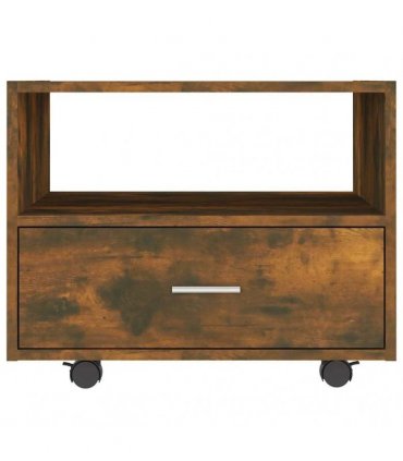 vidaXL Coffee Table Smoked Oak 55x55x40 cm Engineered Wood