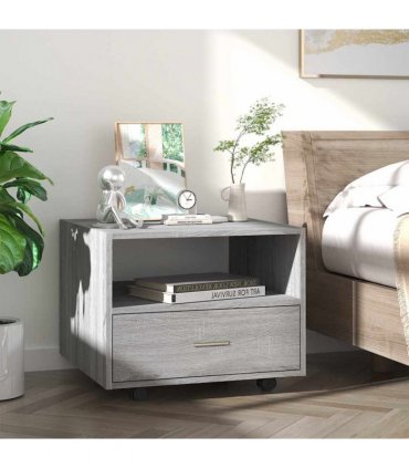 vidaXL Coffee Table Grey Sonoma 55x55x40 cm Engineered Wood
