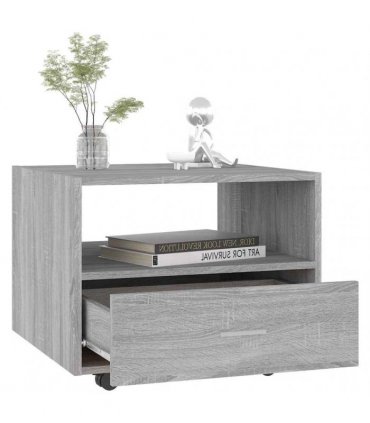 vidaXL Coffee Table Grey Sonoma 55x55x40 cm Engineered Wood