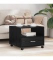 vidaXL Coffee Table Black Oak 55 x 55 x 45cm Engineered Wood