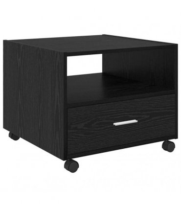 vidaXL Coffee Table Black Oak 55 x 55 x 45cm Engineered Wood