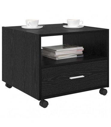 vidaXL Coffee Table Black Oak 55 x 55 x 45cm Engineered Wood