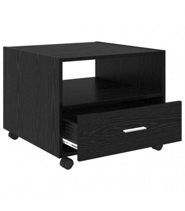 vidaXL Coffee Table Black Oak 55 x 55 x 45cm Engineered Wood