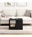 vidaXL Coffee Table Black oak 50 x 50 x 36 cm Engineered wood