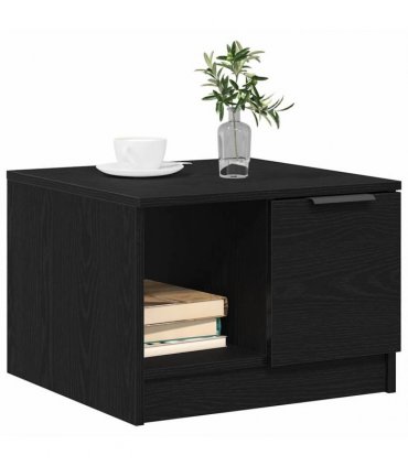 vidaXL Coffee Table Black oak 50 x 50 x 36 cm Engineered wood