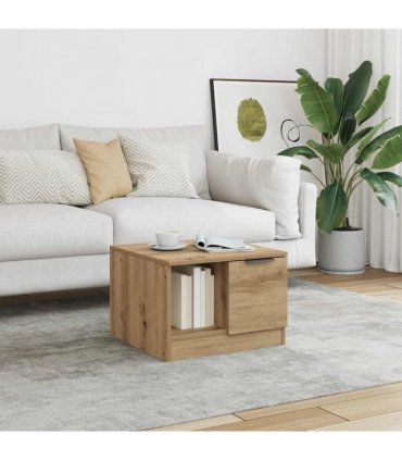 vidaXL Coffee Table Artisan Oak 50x50x36 cm Engineered Wood