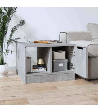 vidaXL Coffee Table Concrete Grey 50x50x36 cm Engineered Wood