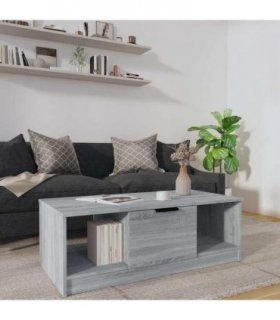 vidaXL Coffee Table Grey Sonoma 102x50x36 cm Engineered Wood