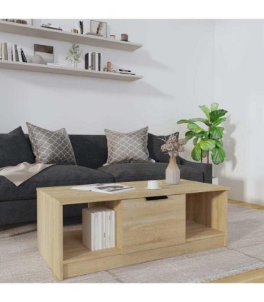 vidaXL Coffee Table Sonoma Oak 102x50x36 cm Engineered Wood