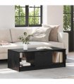 vidaXL Coffee Table Black Oak 102 x 50 x 36cm Engineered Wood