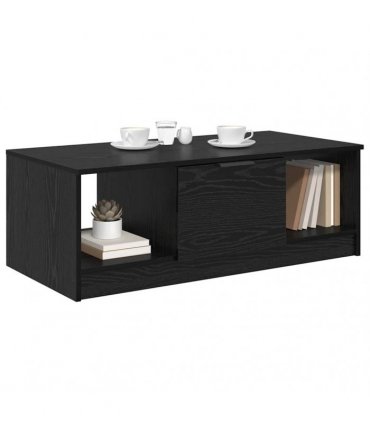 vidaXL Coffee Table Black Oak 102 x 50 x 36cm Engineered Wood