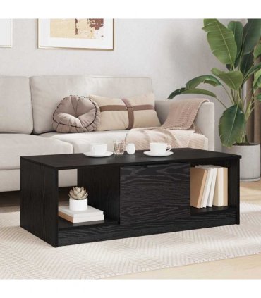 vidaXL Coffee Table Black Oak 102 x 50 x 36cm Engineered Wood