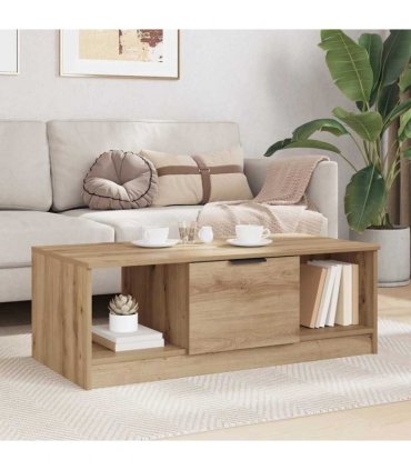 vidaXL Coffee Table Artisan Oak 102 x 50 x 36cm Engineered Wood
