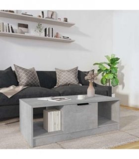 vidaXL Coffee Table Concrete Grey 102x50x36 cm Engineered Wood