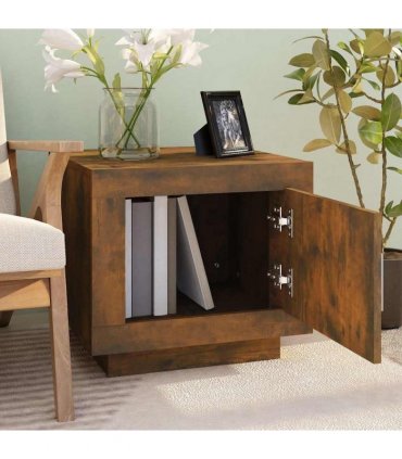 vidaXL Coffee Table Smoked Oak 51x50x45 cm Engineered Wood