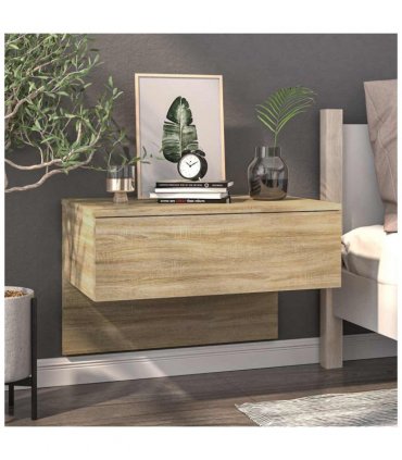 vidaXL Wall-mounted Bedside Cabinets 2 pcs Sonoma Oak