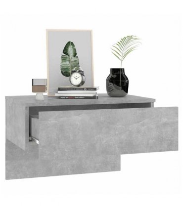 vidaXL Wall-mounted Bedside Cabinets 2 pcs Concrete Grey