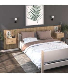 vidaXL Wall-mounted Bedside Cabinets 2 pcs Sonoma Oak — V0672029662
