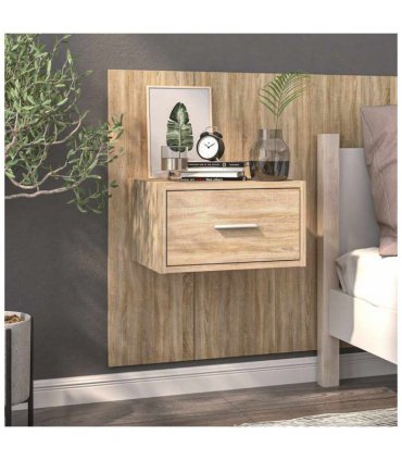 vidaXL Wall-mounted Bedside Cabinets 2 pcs Sonoma Oak — V0672029662