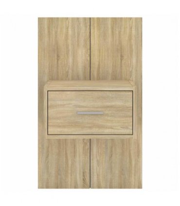 vidaXL Wall-mounted Bedside Cabinets 2 pcs Sonoma Oak — V0672029662