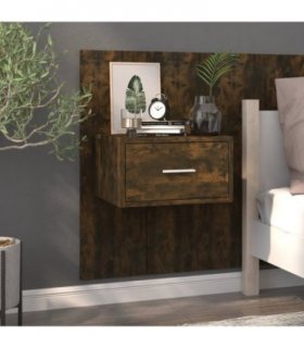 vidaXL Wall-mounted Bedside Cabinet Smoked Oak