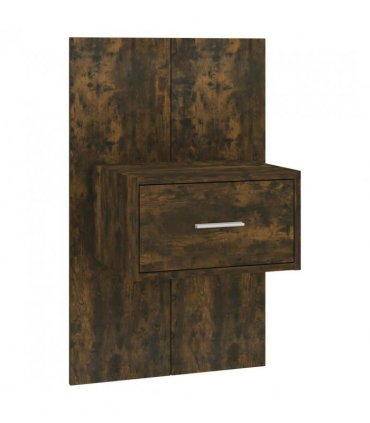 vidaXL Wall-mounted Bedside Cabinet Smoked Oak