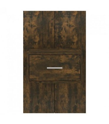 vidaXL Wall-mounted Bedside Cabinet Smoked Oak