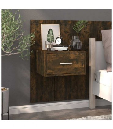 vidaXL Wall-mounted Bedside Cabinets 2 pcs Smoked Oak