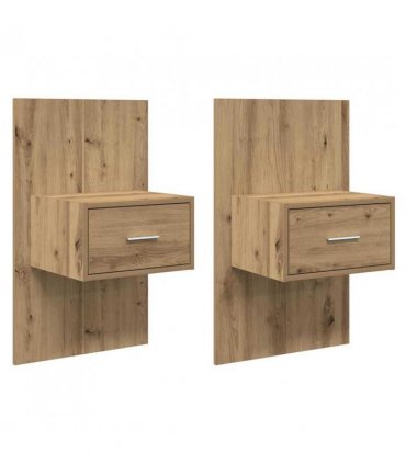 vidaXL Bedside Cabinet with Drawer 2 pcs Artisan Oak 50 x 32.5 x 80cm