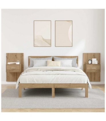 vidaXL Bedside Cabinet with Drawer 2 pcs Artisan Oak 50 x 32.5 x 80cm