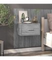 vidaXL Wall-mounted Bedside Cabinet Grey Sonoma