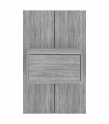 vidaXL Wall-mounted Bedside Cabinet Grey Sonoma