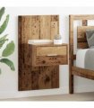 vidaXL Bedside Cabinet 2 pcs Old Wood 50 x 32.5 x 80cm Engineered Wood
