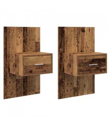 vidaXL Bedside Cabinet 2 pcs Old Wood 50 x 32.5 x 80cm Engineered Wood