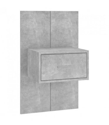 vidaXL Wall-mounted Bedside Cabinets 2 pcs Concrete Grey — V0672029676