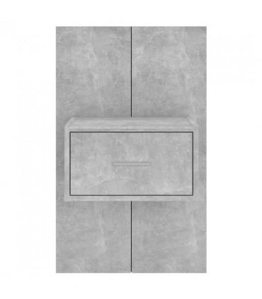 vidaXL Wall-mounted Bedside Cabinets 2 pcs Concrete Grey — V0672029676