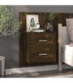 vidaXL Wall-mounted Bedside Cabinet Smoked Oak — V0672029682