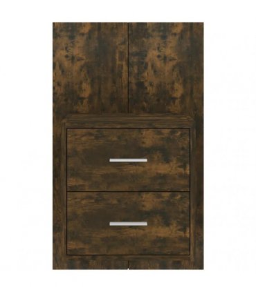 vidaXL Wall-mounted Bedside Cabinet Smoked Oak — V0672029682