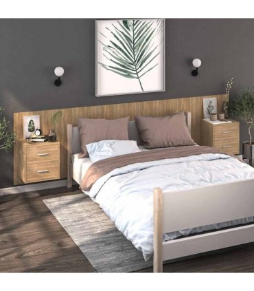 vidaXL Wall-mounted Bedside Cabinets 2 pcs Sonoma Oak — V0672029683