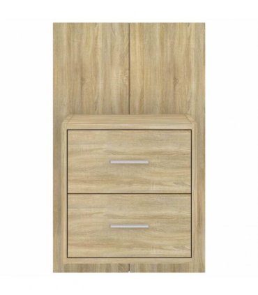 vidaXL Wall-mounted Bedside Cabinets 2 pcs Sonoma Oak — V0672029683