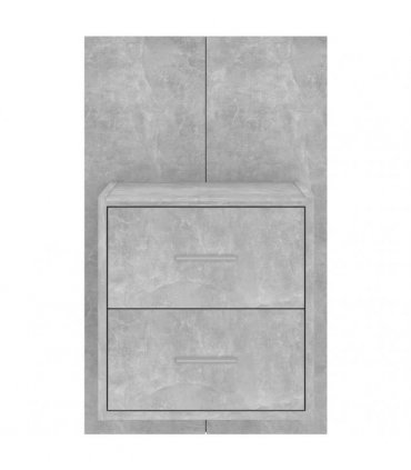 vidaXL Wall-mounted Bedside Cabinets 2 pcs Concrete Grey — V0672029686