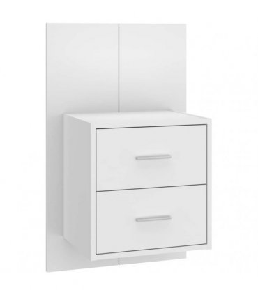 vidaXL Wall-mounted Bedside Cabinets 2 pcs White — V0672029688