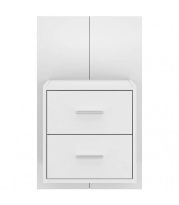 vidaXL Wall-mounted Bedside Cabinets 2 pcs White — V0672029688