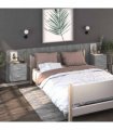 vidaXL Wall-mounted Bedside Cabinets 2 pcs Grey Sonoma — V0672029693
