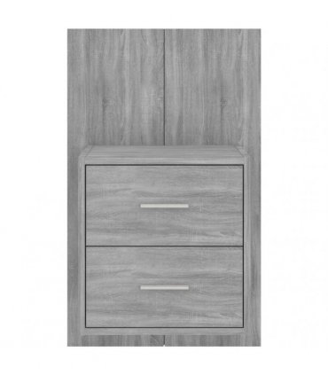 vidaXL Wall-mounted Bedside Cabinets 2 pcs Grey Sonoma — V0672029693
