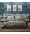 vidaXL Wall-mounted Bedside Cabinets 2 pcs Grey Sonoma — V0672029698