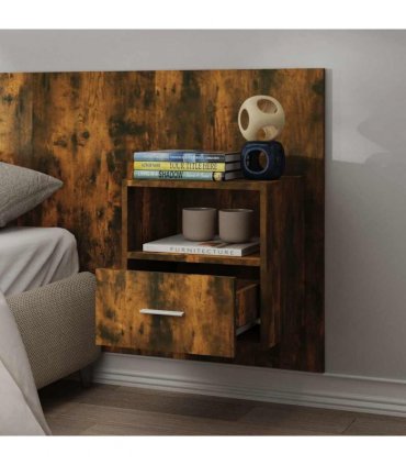 vidaXL Wall-mounted Bedside Cabinets 2 pcs Smoked Oak — V0672029699