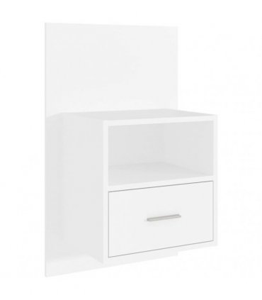 vidaXL Wall-mounted Bedside Cabinets 2 pcs White — V0672029702