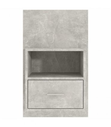 vidaXL Wall-mounted Bedside Cabinets 2 pcs Concrete Grey — V0672029705