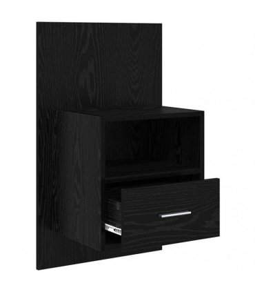 vidaXL Bedside Cabinet with Drawer 2 pcs Black Oak 50 x 32.5 x 80cm — V0672029707